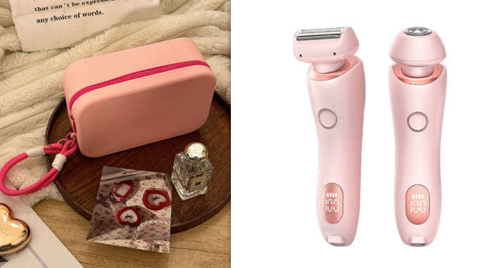 2 In 1 Hair Removal Epilator USB Rechargeable Trimmer Women Body Razor Face Leg Armpit Bikini Hand Pubic Shaver Hair Remover - ZA-ZOLA