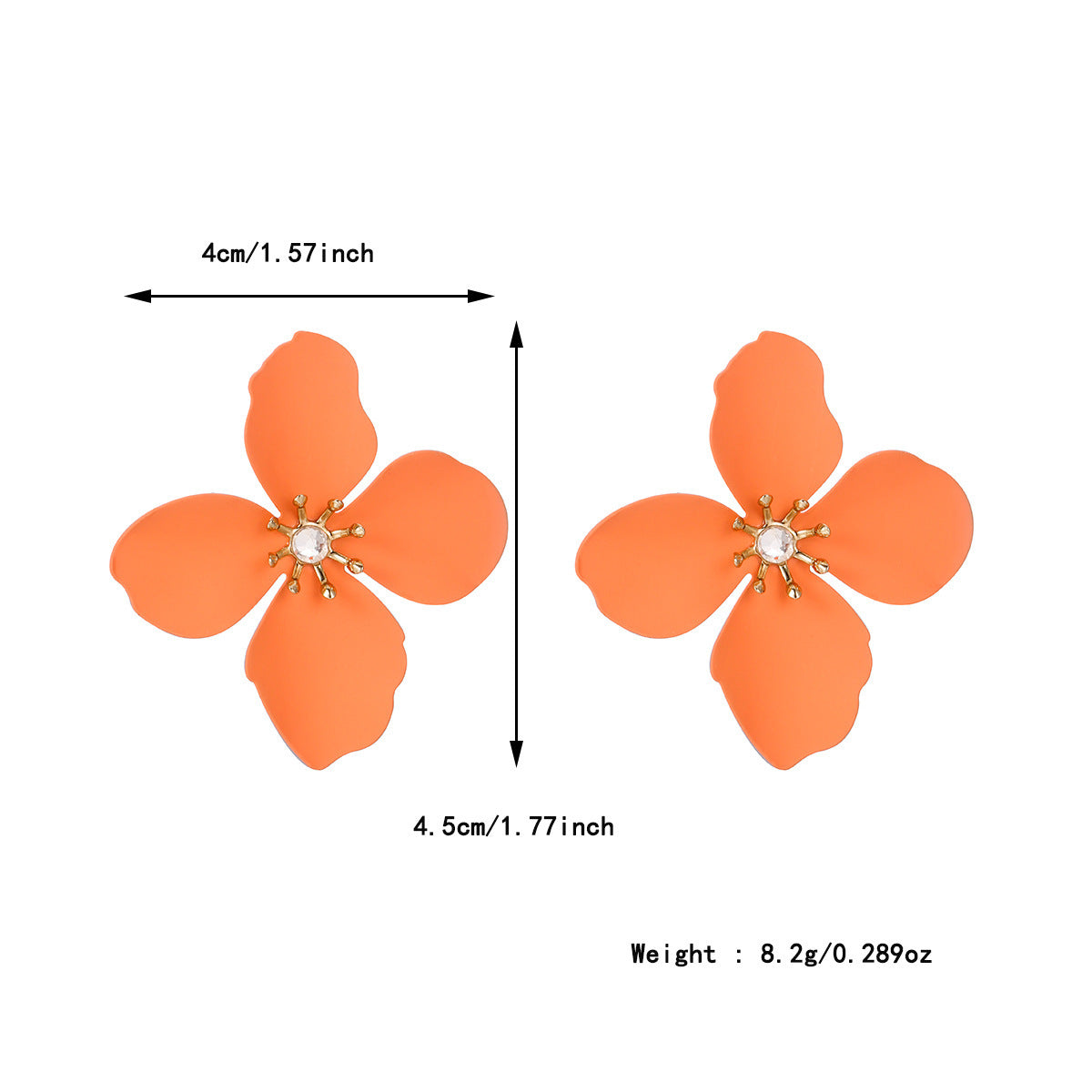 Colorful Flower Stud Earrings European And American Summer High Sense - ZA-ZOLA