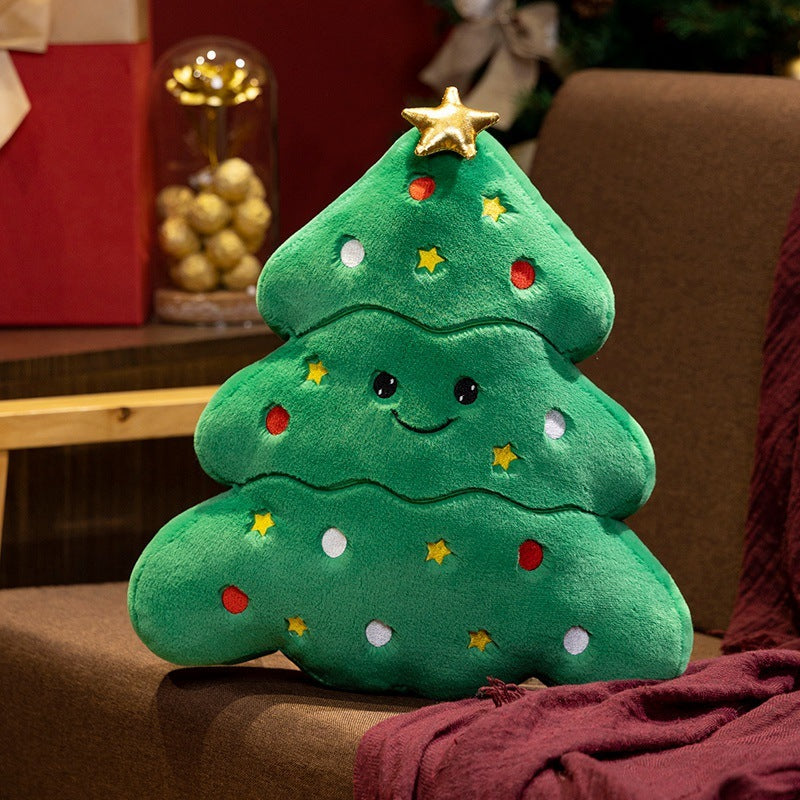 Plush Christmas Tree Pillow – Decorative Gift Doll for Festive Home Decor - ZA-ZOLA