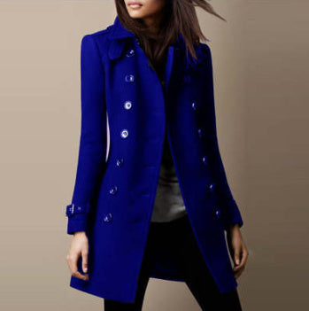 Ladies Spring Long Wool Trench Coat – Elegant & Stylish Jacket for Women