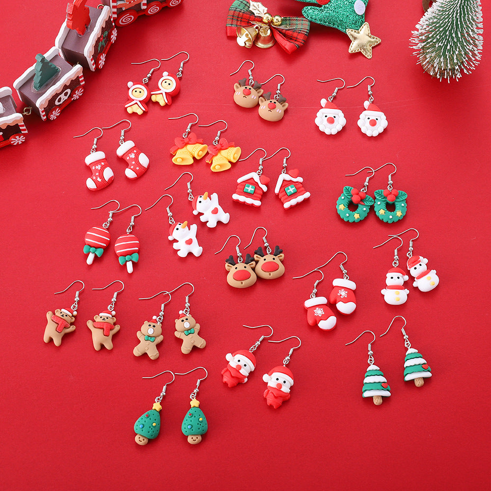 Cartoon Creative Christmas Earrings – Fun & Festive Fashion for the Holidays - ZA-ZOLA