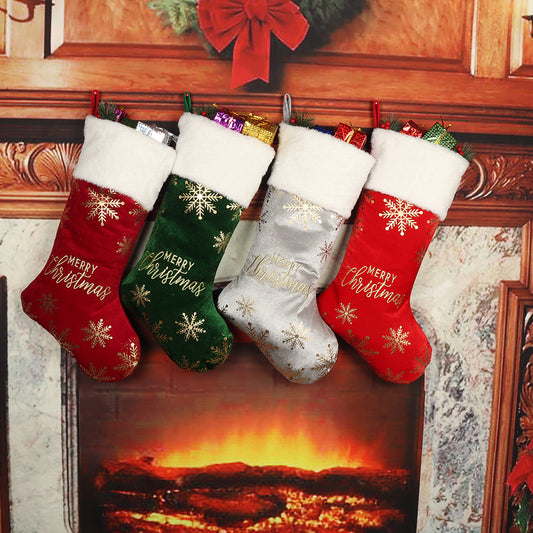 Christmas Decorative Embroidered Stockings – Perfect for Candy & Gift Holders - ZA-ZOLA