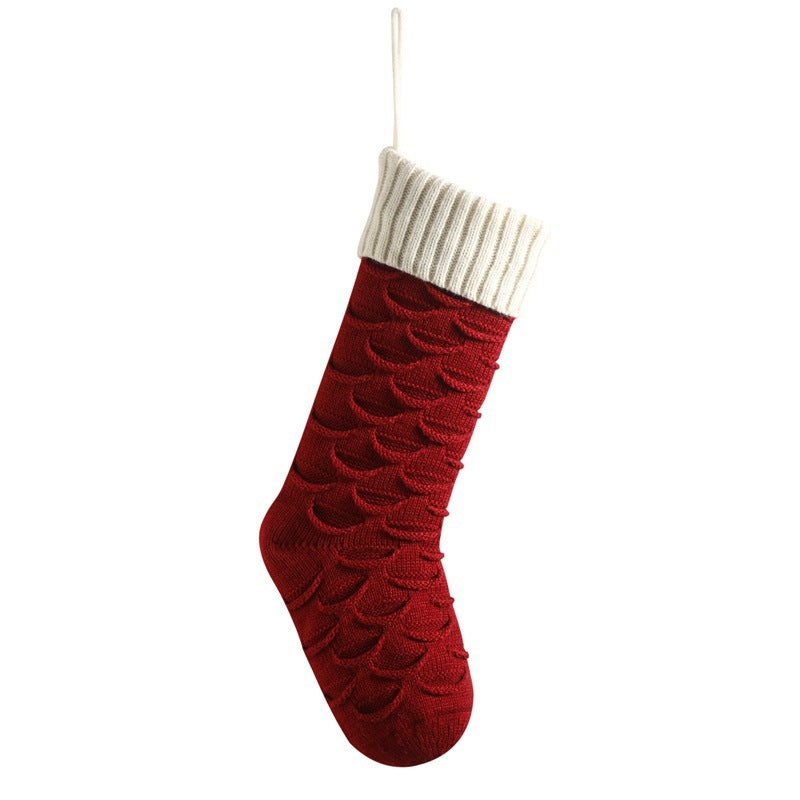 Christmas Gift Bag Decorative Socks – Knitted Hanging Stocking Decorations for Holiday Cheer - ZA-ZOLA