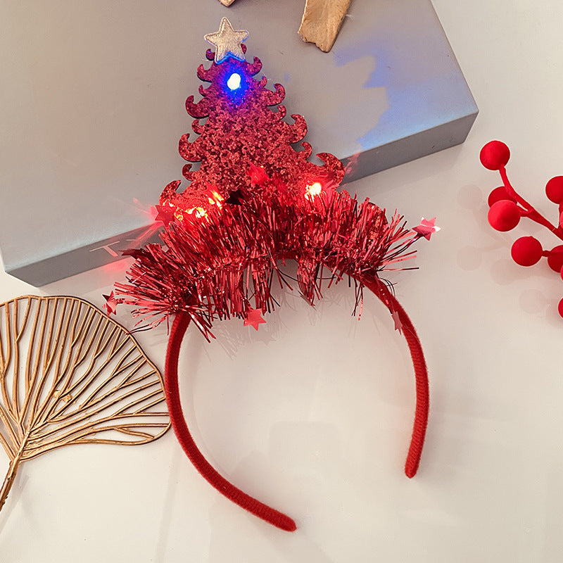 Light-Up Christmas Headband for Women - Festive Snowflake Design - ZA-ZOLA