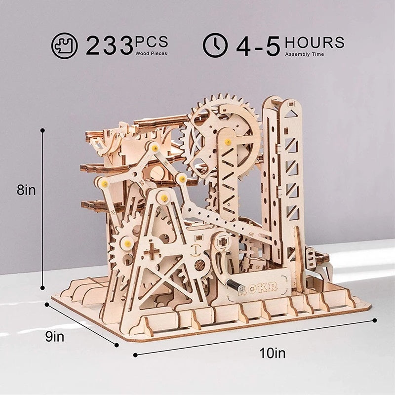 3D DIY Wooden Puzzle Roller Coaster | Fun & Educational Toy for Kids - ZA-ZOLA