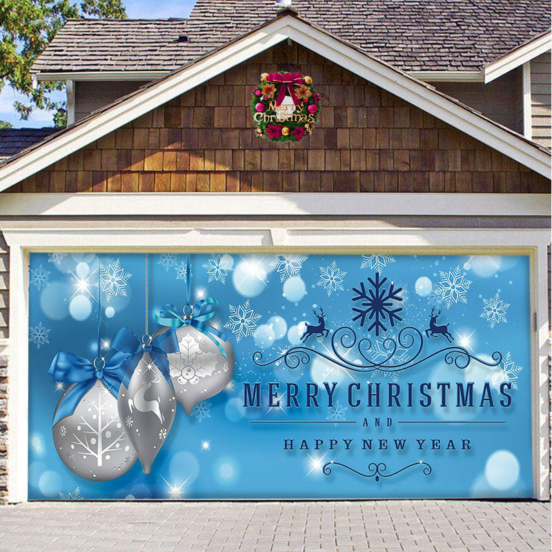 Christmas Hanging Background Cloth – Garage Door Patch for Holiday Party Decor - ZA-ZOLA