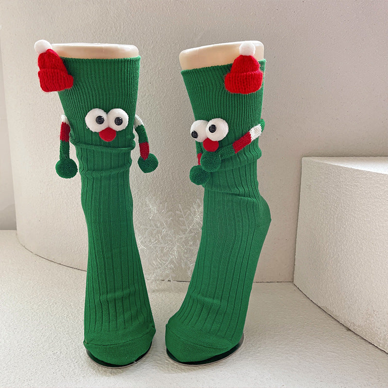 Cute Cartoon Christmas Cotton Socks – Solid Middle-Tube Socks for Adults & Children - ZA-ZOLA