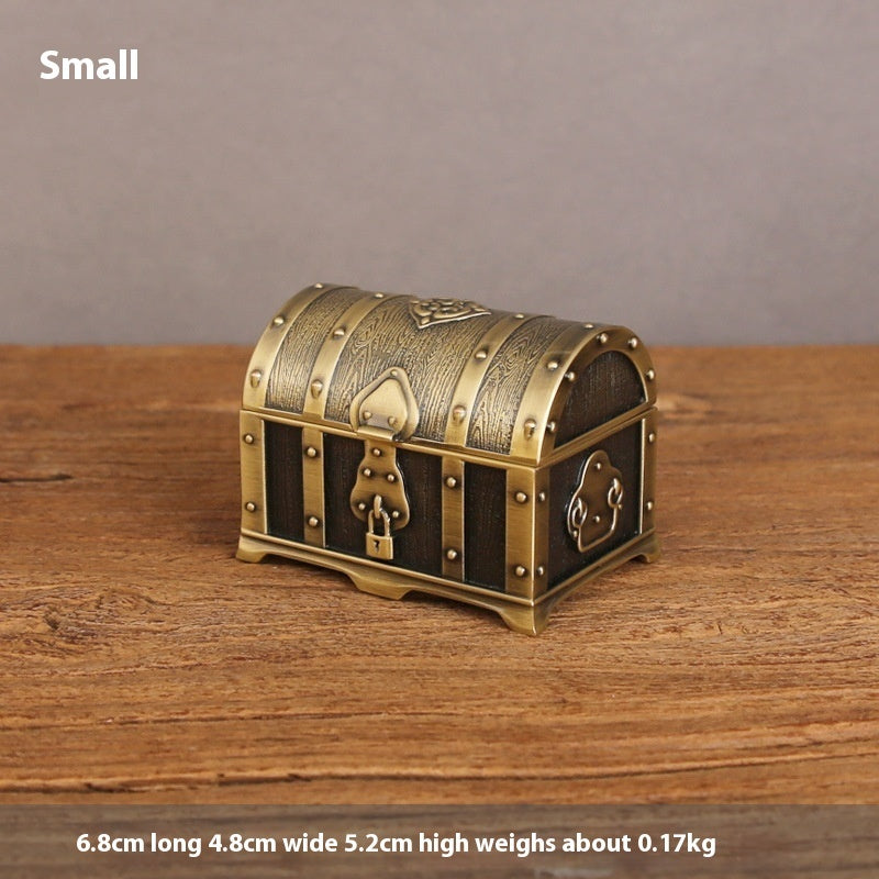 Retro Chinese Style Wedding Jewelry Box Alloy Hand Jewelry Storage Box With Lock - ZA-ZOLA