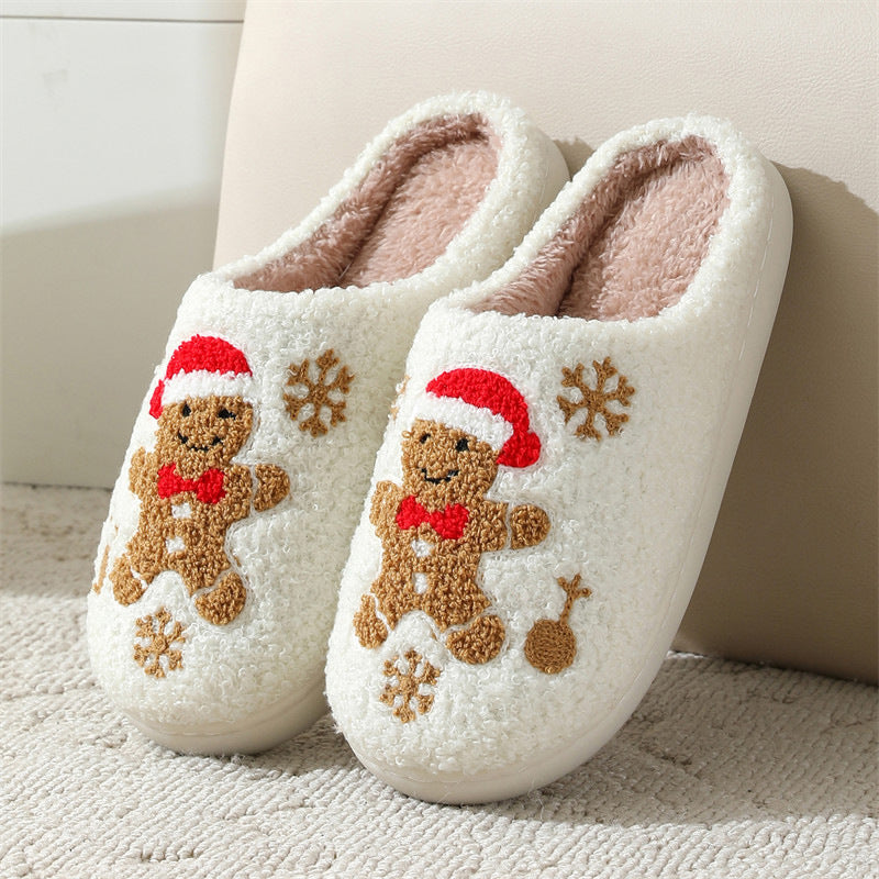 Christmas Plaid Santa Claus Slippers for Women – Non-slip Fuzzy Winter Indoor House Shoes – Cozy Bedroom Slippers - ZA-ZOLA