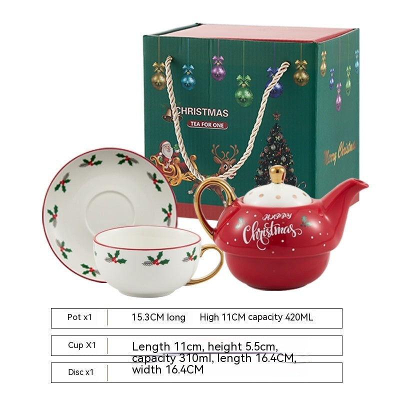 Ins Christmas Ceramic Cup & Dish – Festive Kitchen Gadgets for Holiday Dining - ZA-ZOLA