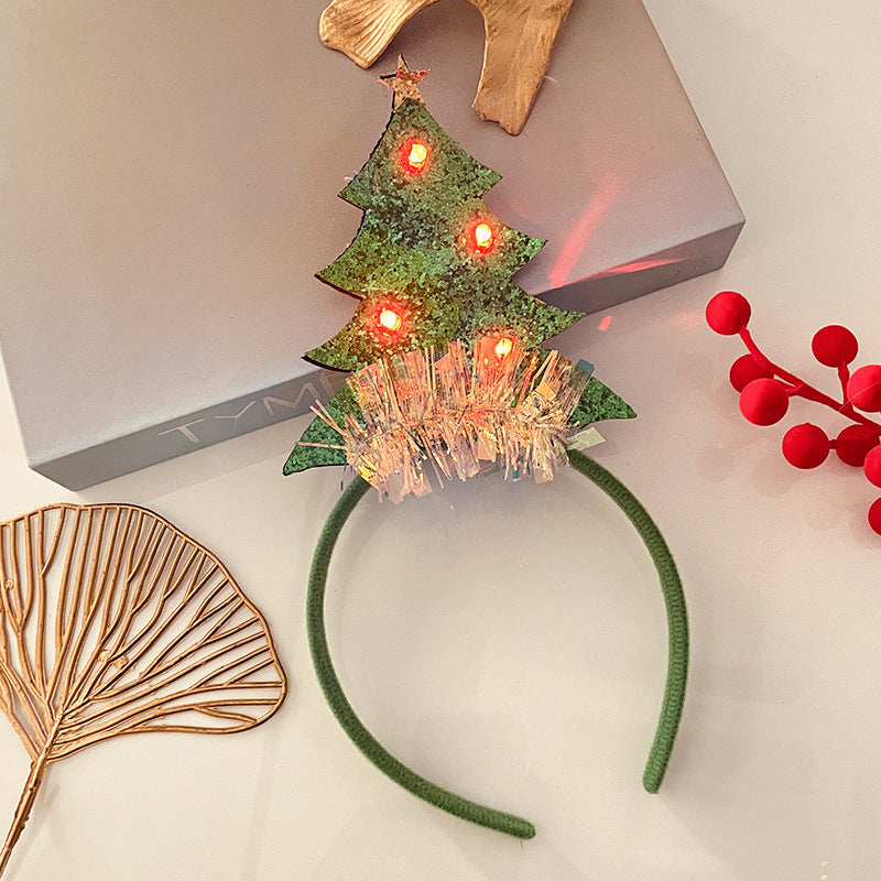 Light-Up Christmas Headband for Women - Festive Snowflake Design - ZA-ZOLA