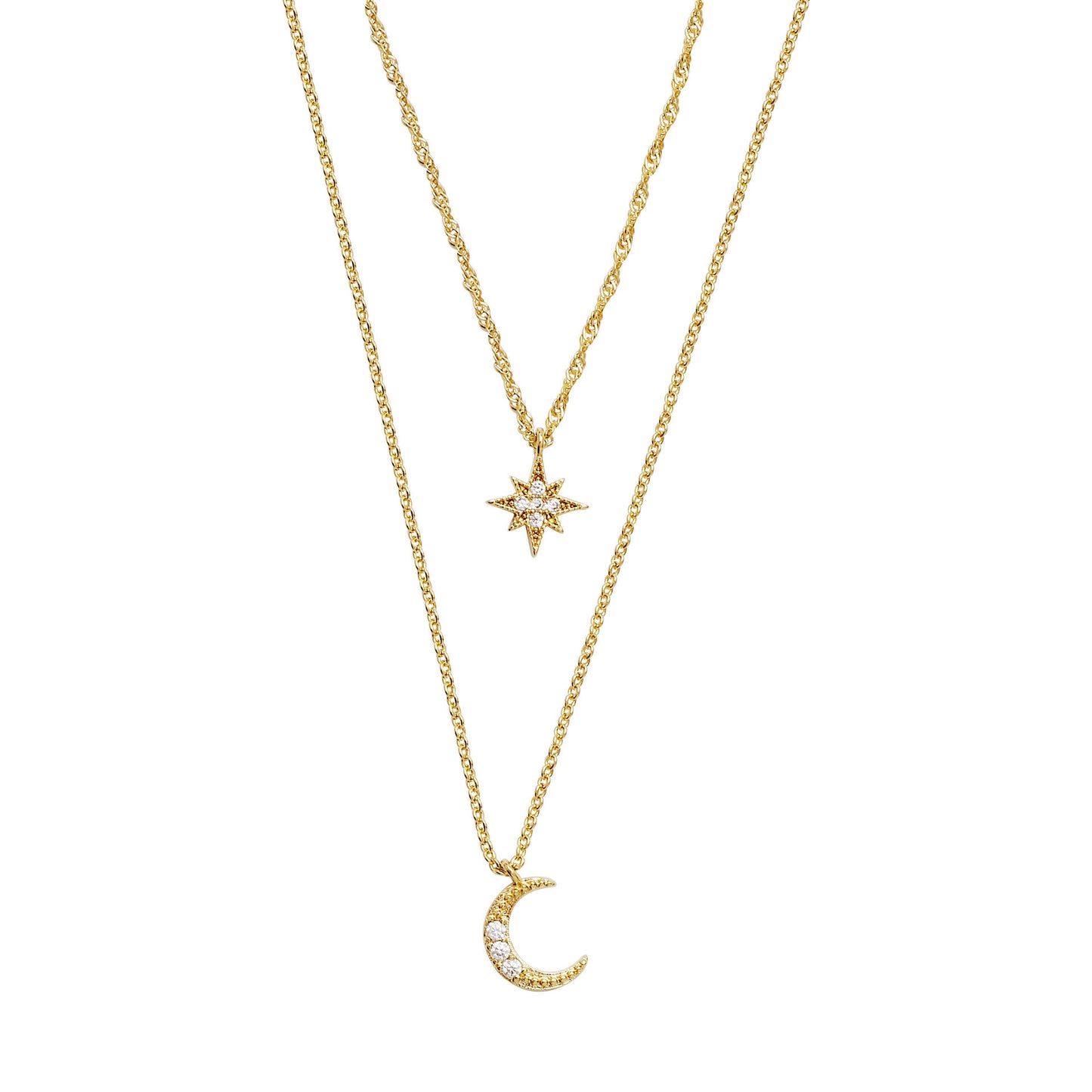 Astral Moon Double Necklace - ZA-ZOLA