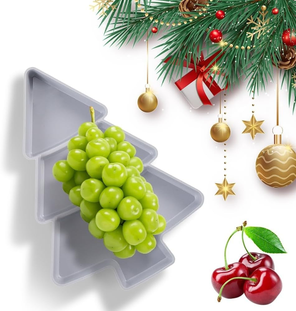 Christmas Tree Snack Plate Set | Festive Fruit & Candy Platter - ZA-ZOLA