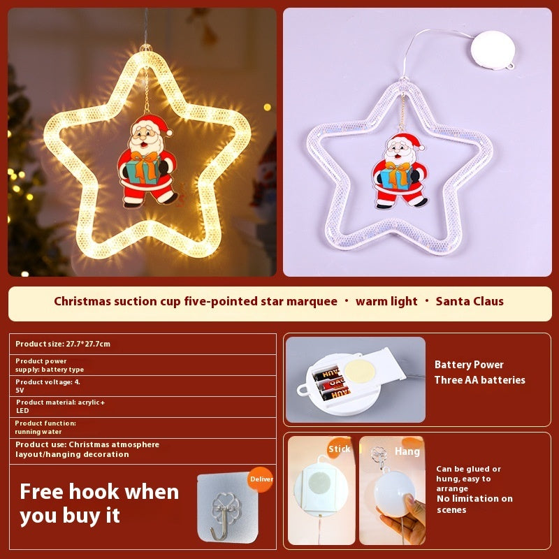 LED Christmas Star Pendant Lights – Window & Door Decorations for Festive Atmosphere - ZA-ZOLA