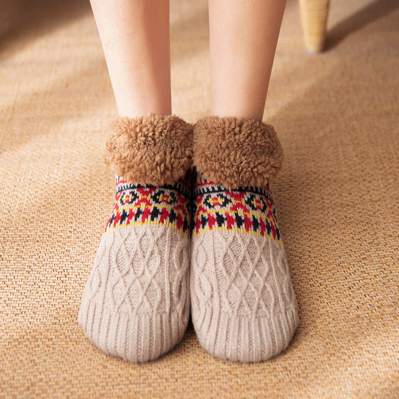 Indoor Home Non-Slip Carpet Socks – Warm Fall & Winter Floor Socks for Men & Women - ZA-ZOLA