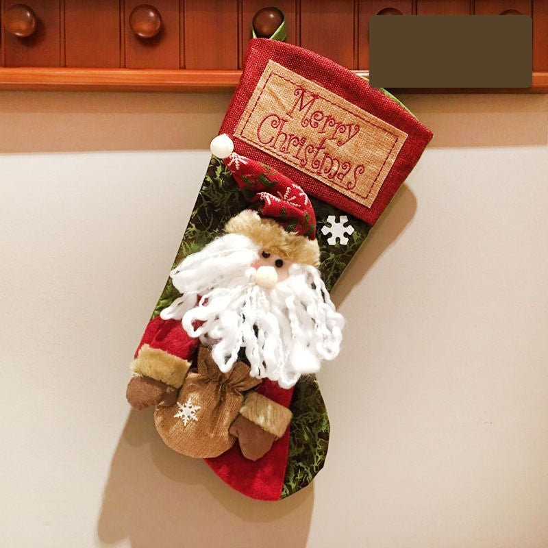 Christmas Stocking Socks – Santa, Snowman, & Elk Ornaments for Fireplace & Tree Decor - ZA-ZOLA