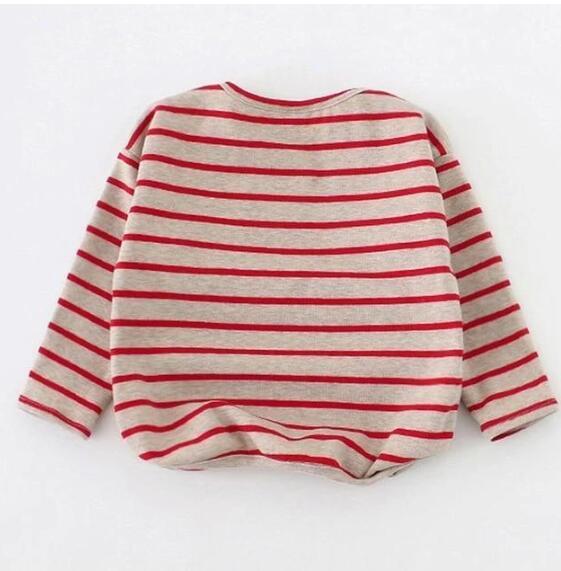 Fashion Striped Print Kids Baby Girls Clothes Cotton Long Sleeve T Shirts For Children Girls Autumn Spring Baby Clothing - ZA-ZOLA