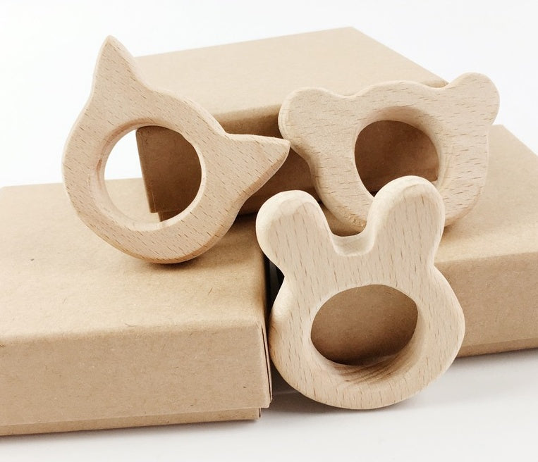 Beech Wood Baby Teethers - ZA-ZOLA