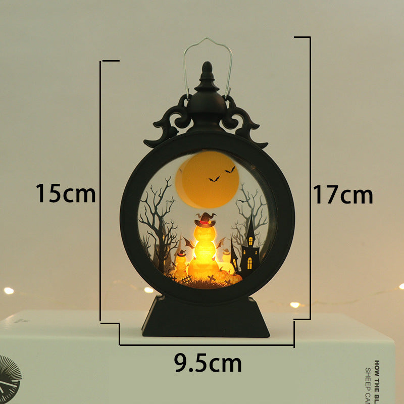 Halloween Retro Candle Portable Storm Lantern - ZA-ZOLA