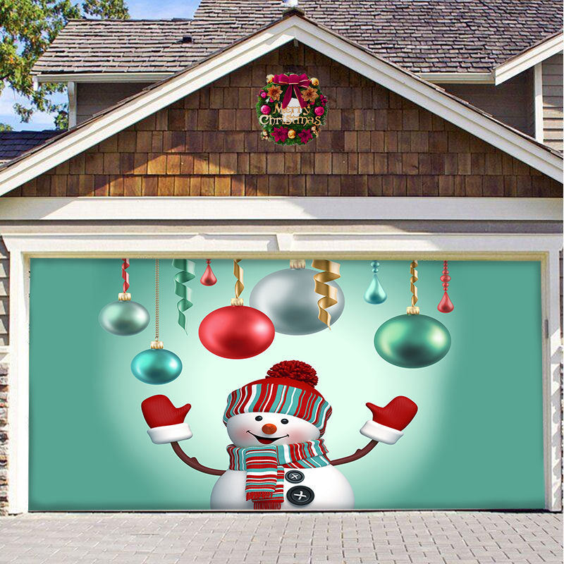 Christmas Hanging Background Cloth – Garage Door Patch for Holiday Party Decor - ZA-ZOLA