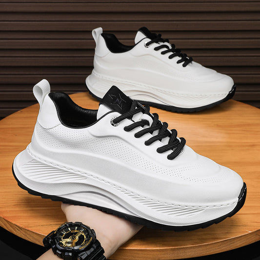 Men's Thick-soled Sports Shoes Casual Breathable Sneakers Lace-up Dad Shoes Boy - ZA-ZOLA