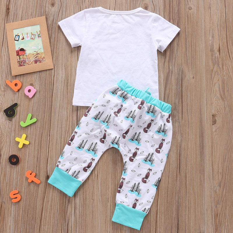 Newborn Baby Clothes Set T-shirt Tops+Pants Little Boys and Girls OutfSpecification:
 
 - Material: 100% Cotton
 
 - Size Chart:
 
 70cm: Tops Length 30cm, Bust 24cm, Pants Length 38cm, Age 0-3 Months
 
 80cm: Tops Length 32cm, Bust 25Baby ClothesZA-ZOLAZA-ZOLANewborn Baby Clothes Set