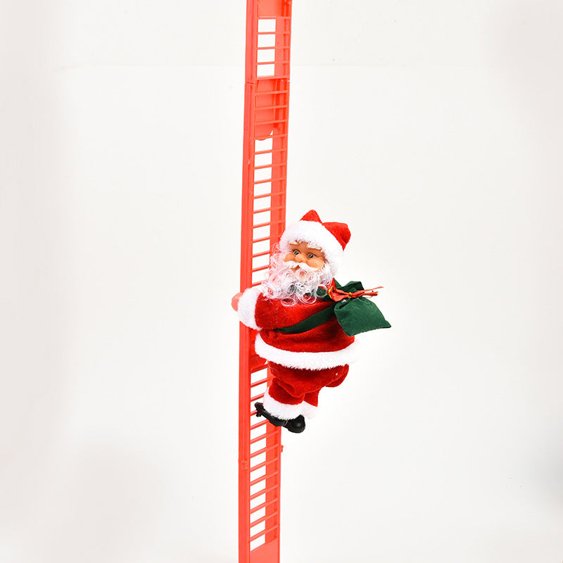 Climbing Ladder Electric Santa Claus Climbing Red Ladder Doll ToyOverview:
 
 1. Santa Claus can automatically climb up the ladder
 
 2. With music, it is a great decoration for your home
 
 3. Perfect accessories, help to create ToyZA-ZOLAZA-ZOLAClimbing Ladder Electric Santa Claus Climbing Red Ladder Doll Toy