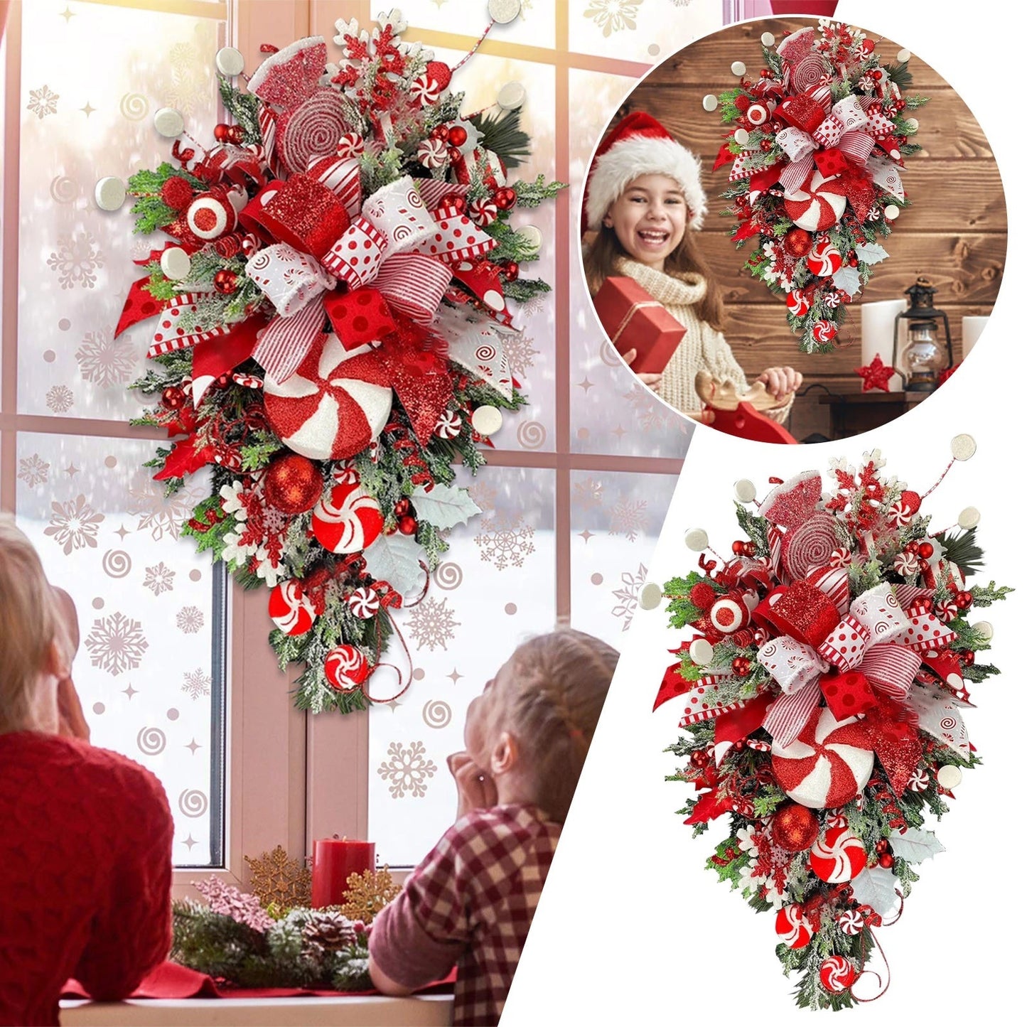 Christmas Upside Down Tree Decoration – Unique Door & Wall Decor for the Holidays - ZA-ZOLA