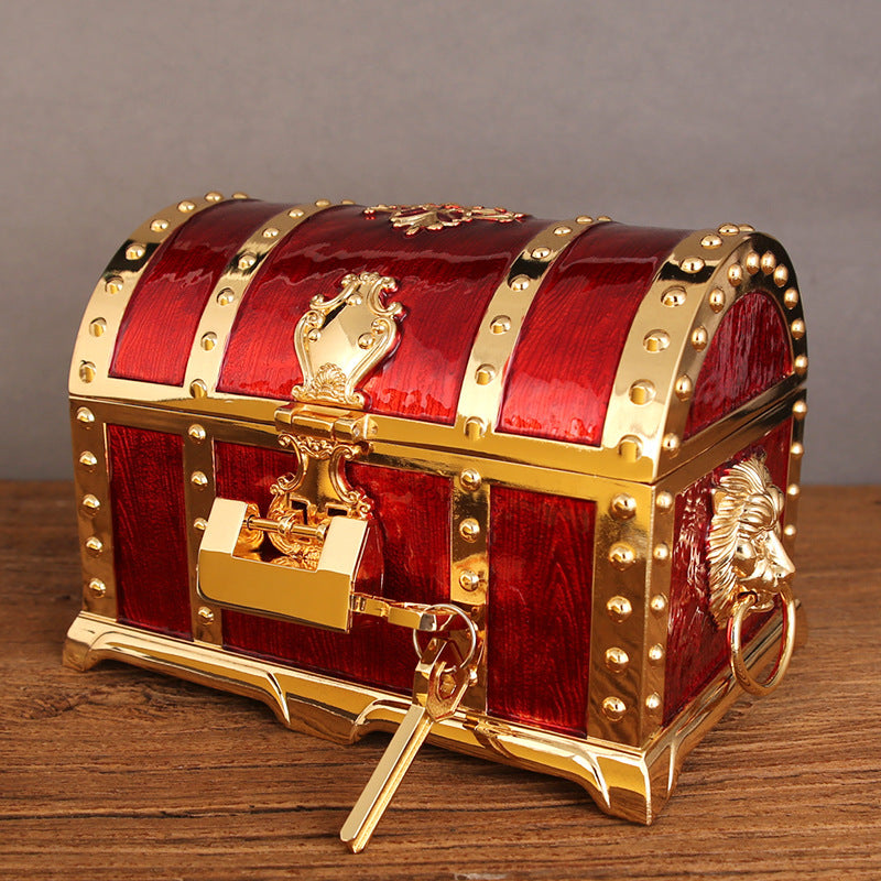 Retro Chinese Style Wedding Jewelry Box Alloy Hand Jewelry Storage Box With Lock - ZA-ZOLA