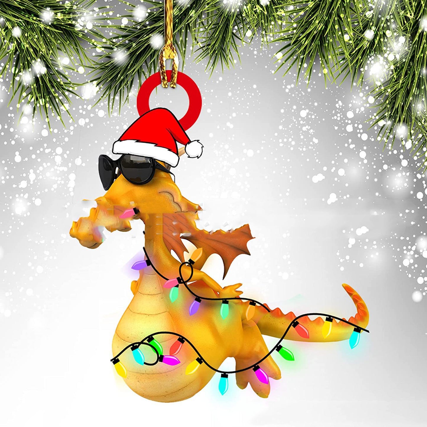 Acrylic Dinosaur Dragon Egg Ornaments – Unique Christmas Tree Pendant Decor - ZA-ZOLA