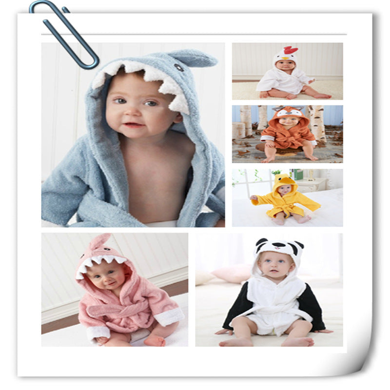 Children's Hooded Absorbent Animal-shaped Bathrobe - ZA-ZOLA