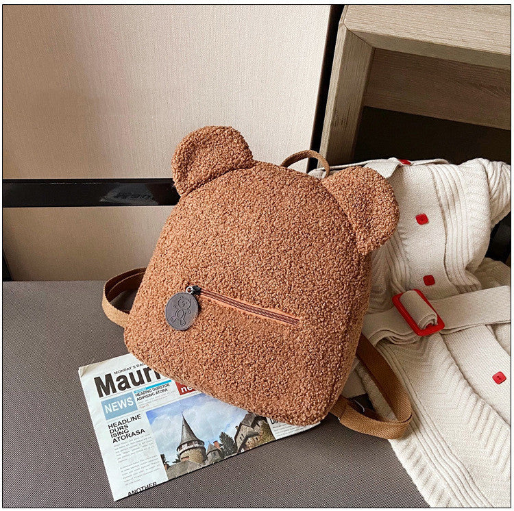 Bear Backpacks Portable Children Travel Shopping Rucksacks Women's Cute Bear Shaped Shoulder Backpack - ZA-ZOLA