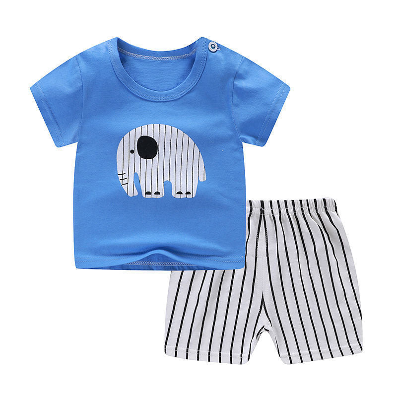 Summer Infant Newborn Baby Boy Clothes Children Clothing Set for Girls Kids T-Shirt Shorts 2PCS Outfits Cotton Casual Clothes - ZA-ZOLA