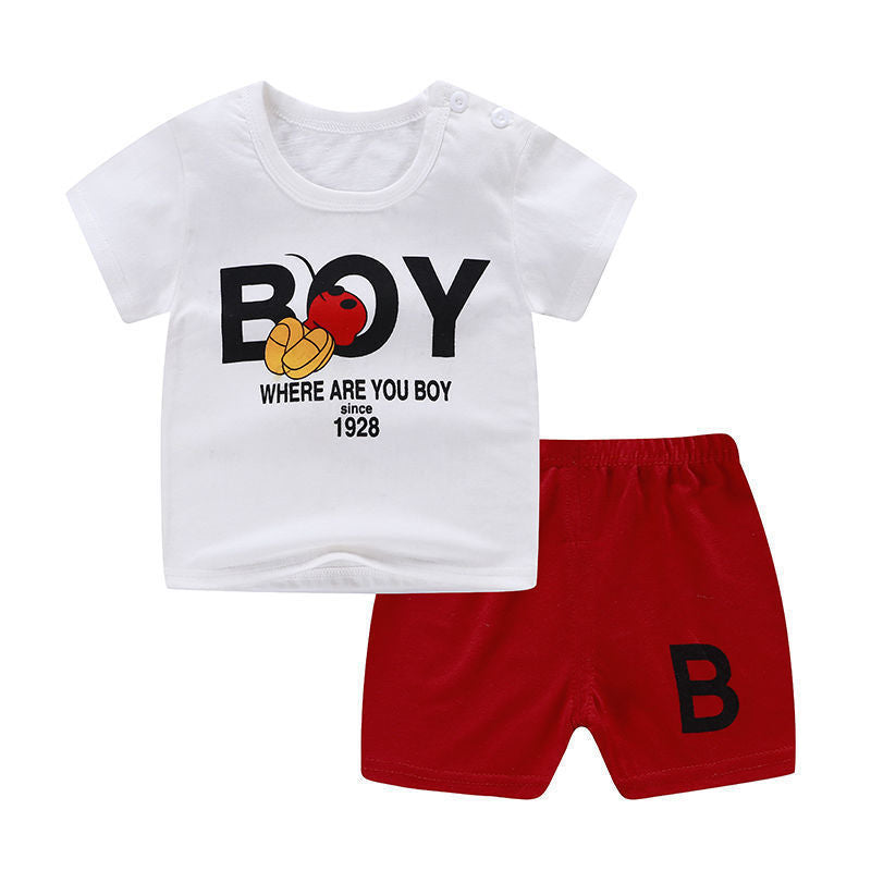 Summer Infant Newborn Baby Boy Clothes Children Clothing Set for Girls Kids T-Shirt Shorts 2PCS Outfits Cotton Casual Clothes - ZA-ZOLA