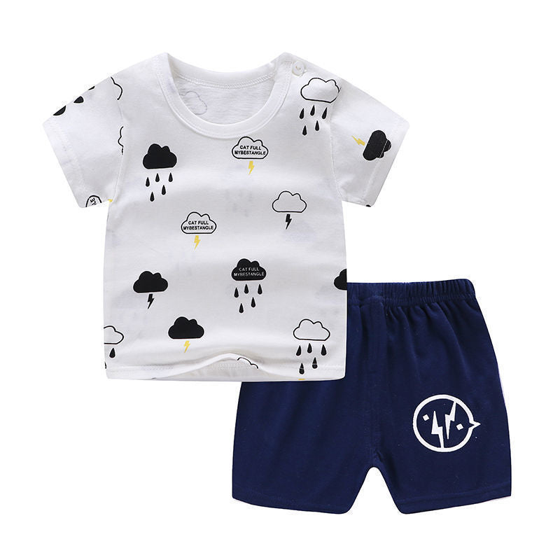 Summer Infant Newborn Baby Boy Clothes Children Clothing Set for Girls Kids T-Shirt Shorts 2PCS Outfits Cotton Casual Clothes - ZA-ZOLA