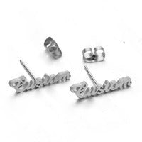 Personalization Customize Cute Alloy Earrings With Name - ZA-ZOLA