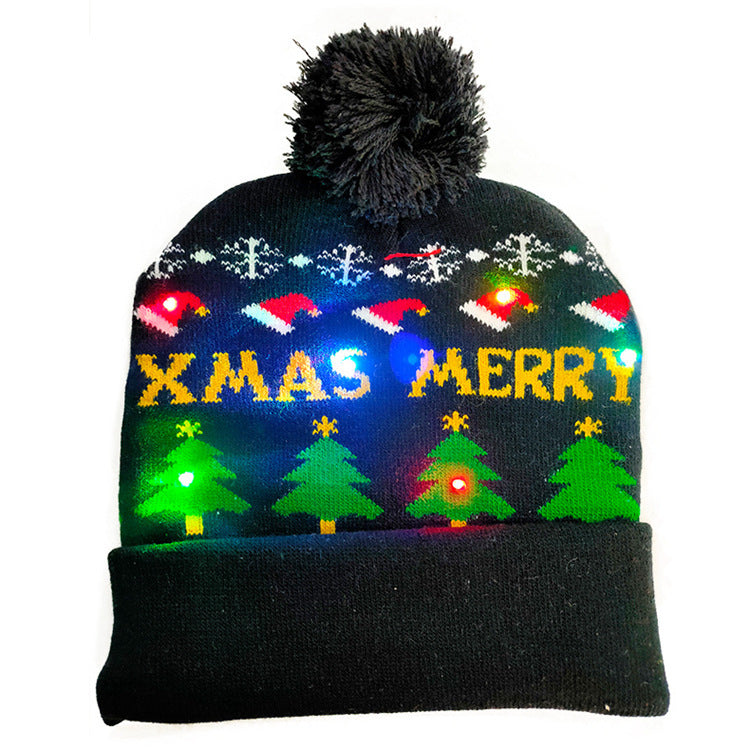 LED Christmas Hat Sweater - Light-Up Knitted Beanie for Kids | Festive Xmas & New Year Gift - Perfect UK & USA Holiday Decoration - ZA-ZOLA