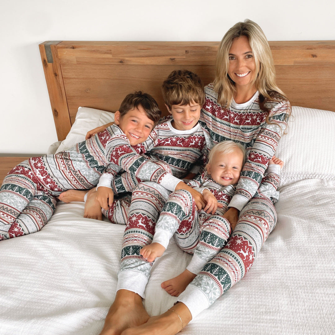 European & American Christmas Pajamas – Family Matching Homewear Set for Festive Comfort - ZA-ZOLA