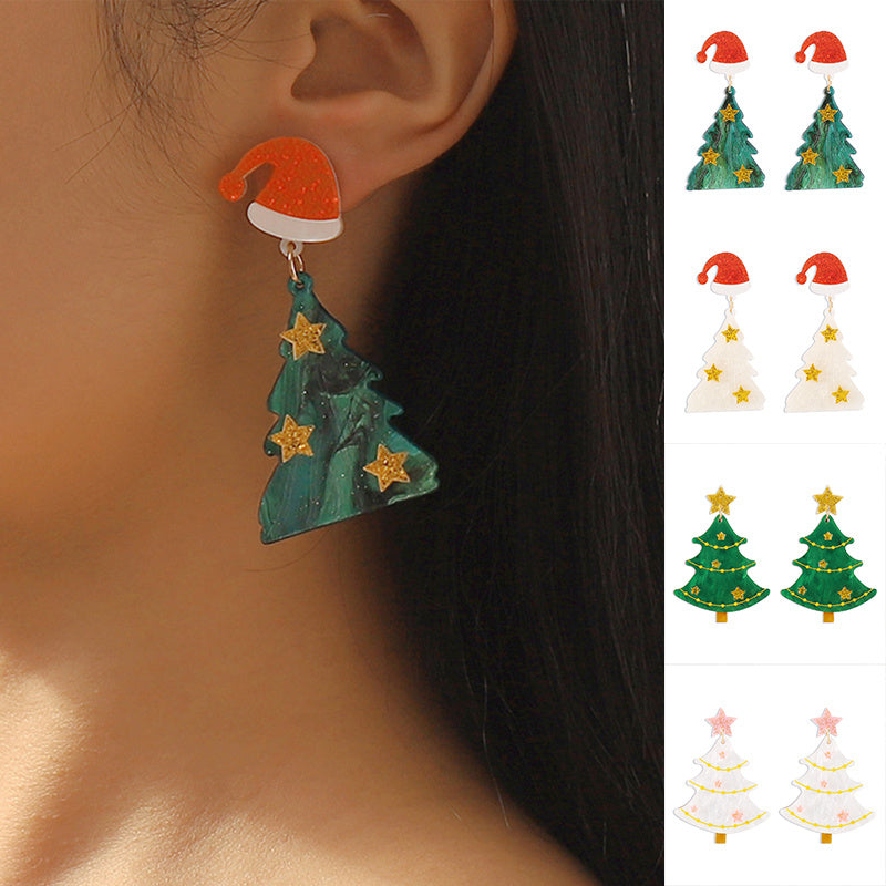 Creative Festive Acrylic Earrings – Trendy Niche Fashion for a Unique Holiday Look - ZA-ZOLA