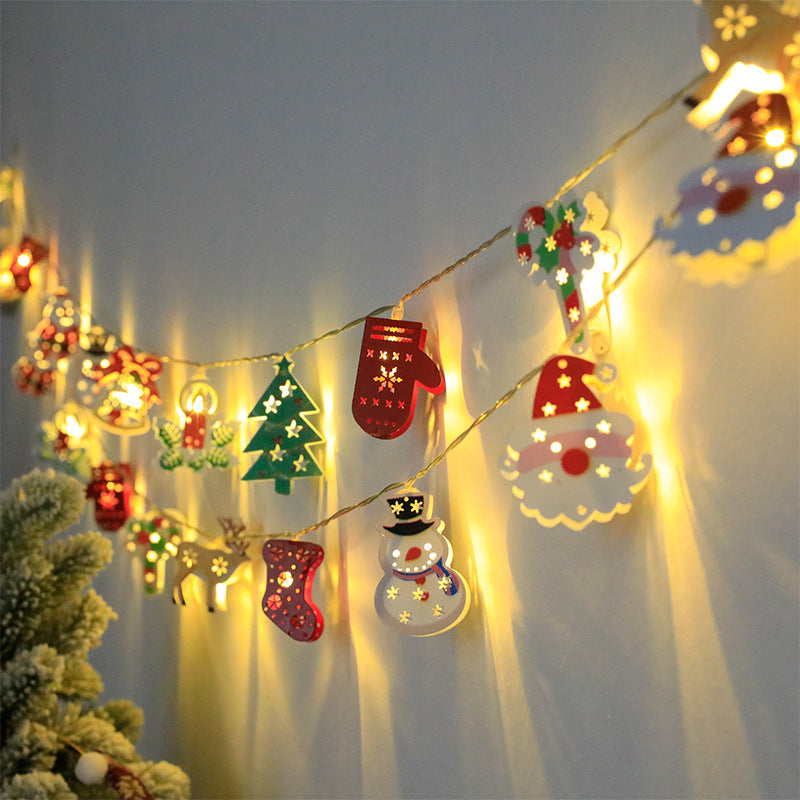 Christmas LED String Lights – Santa Claus, Elk, & Snowman Ornaments for Festive Decor - ZA-ZOLA