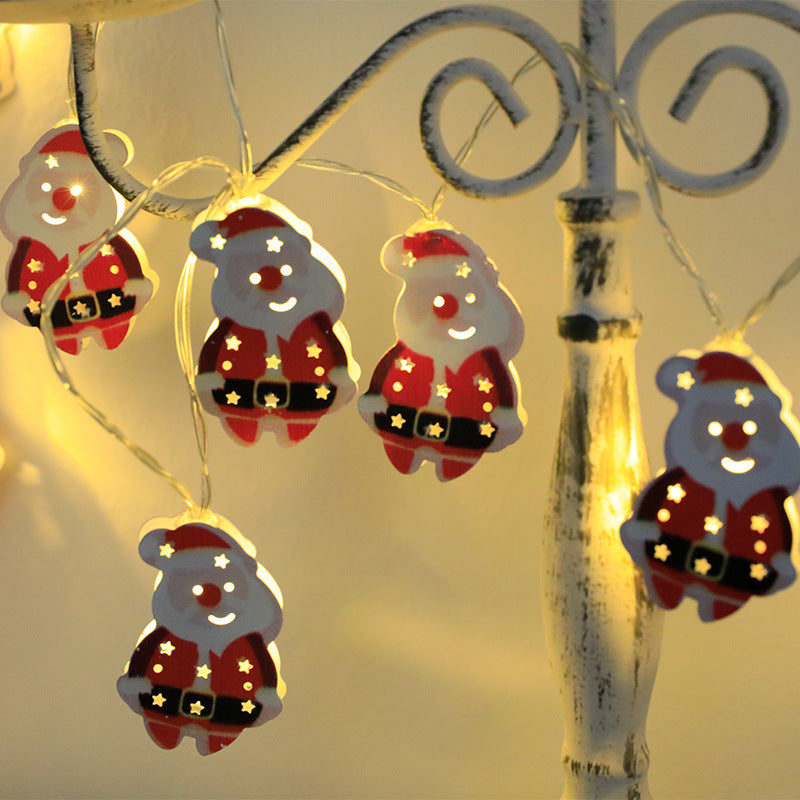 Christmas LED String Lights – Santa Claus, Elk, & Snowman Ornaments for Festive Decor - ZA-ZOLA