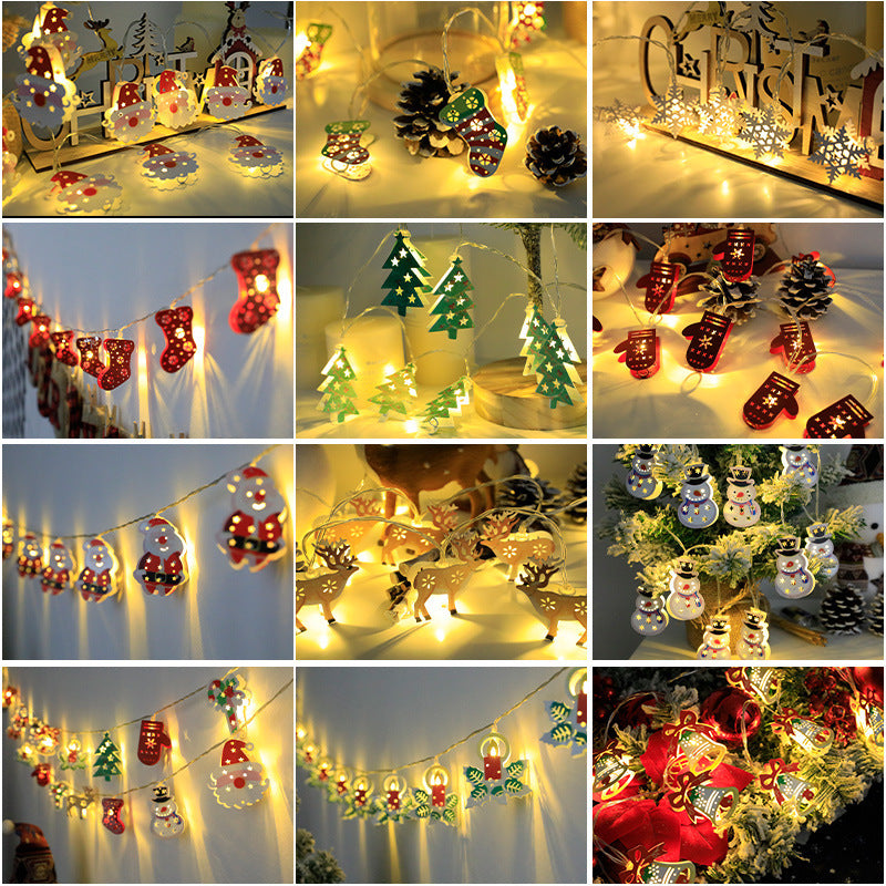 Christmas LED String Lights – Santa Claus, Elk, & Snowman Ornaments for Festive Decor - ZA-ZOLA