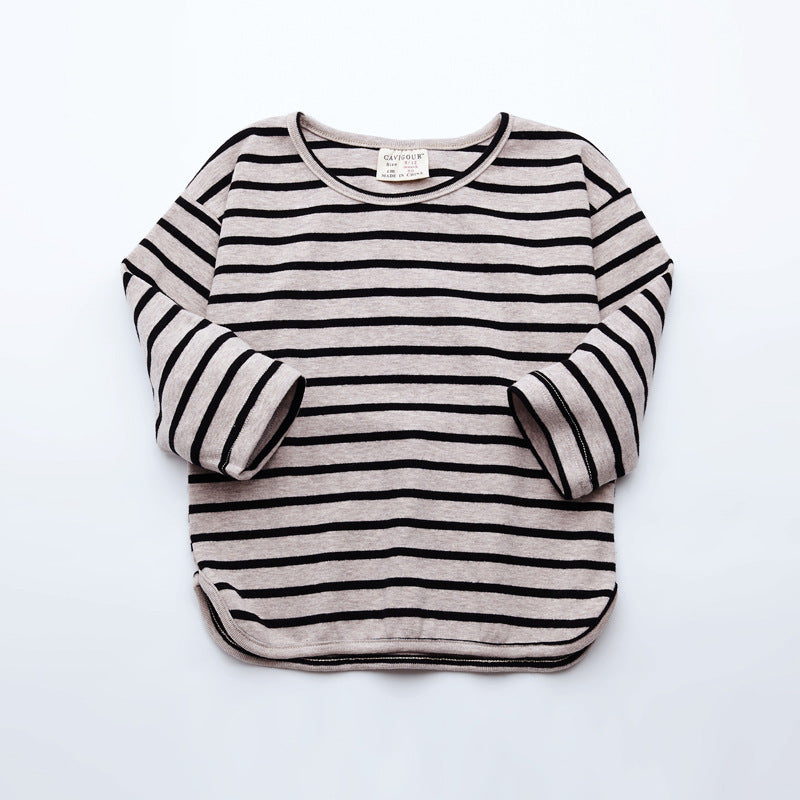 Fashion Striped Print Kids Baby Girls Clothes Cotton Long Sleeve T Shirts For Children Girls Autumn Spring Baby Clothing - ZA-ZOLA