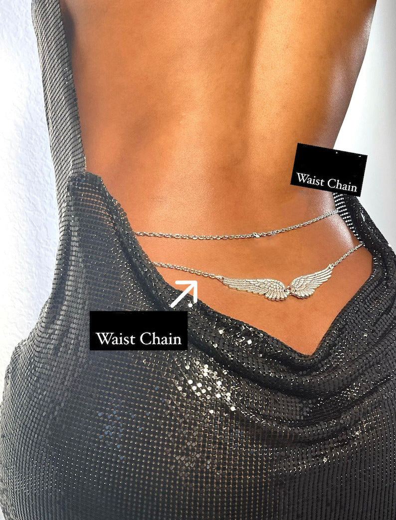 Waist Chain Double Wings Angel Body Chains Beach Accessories - ZA-ZOLA