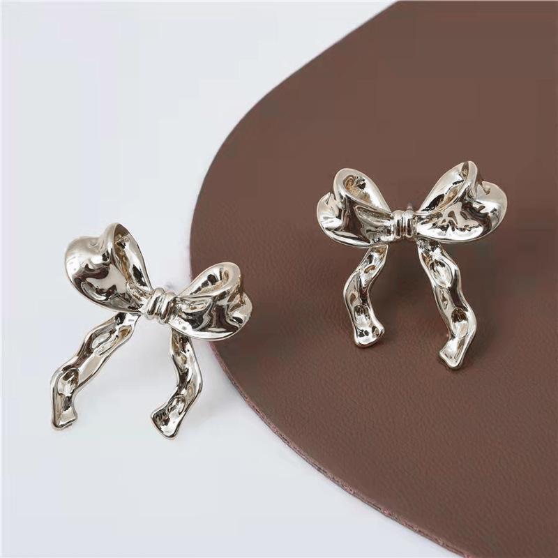 Bow Earrings Simple Style Fashionable And Versatile Earrings - ZA-ZOLA