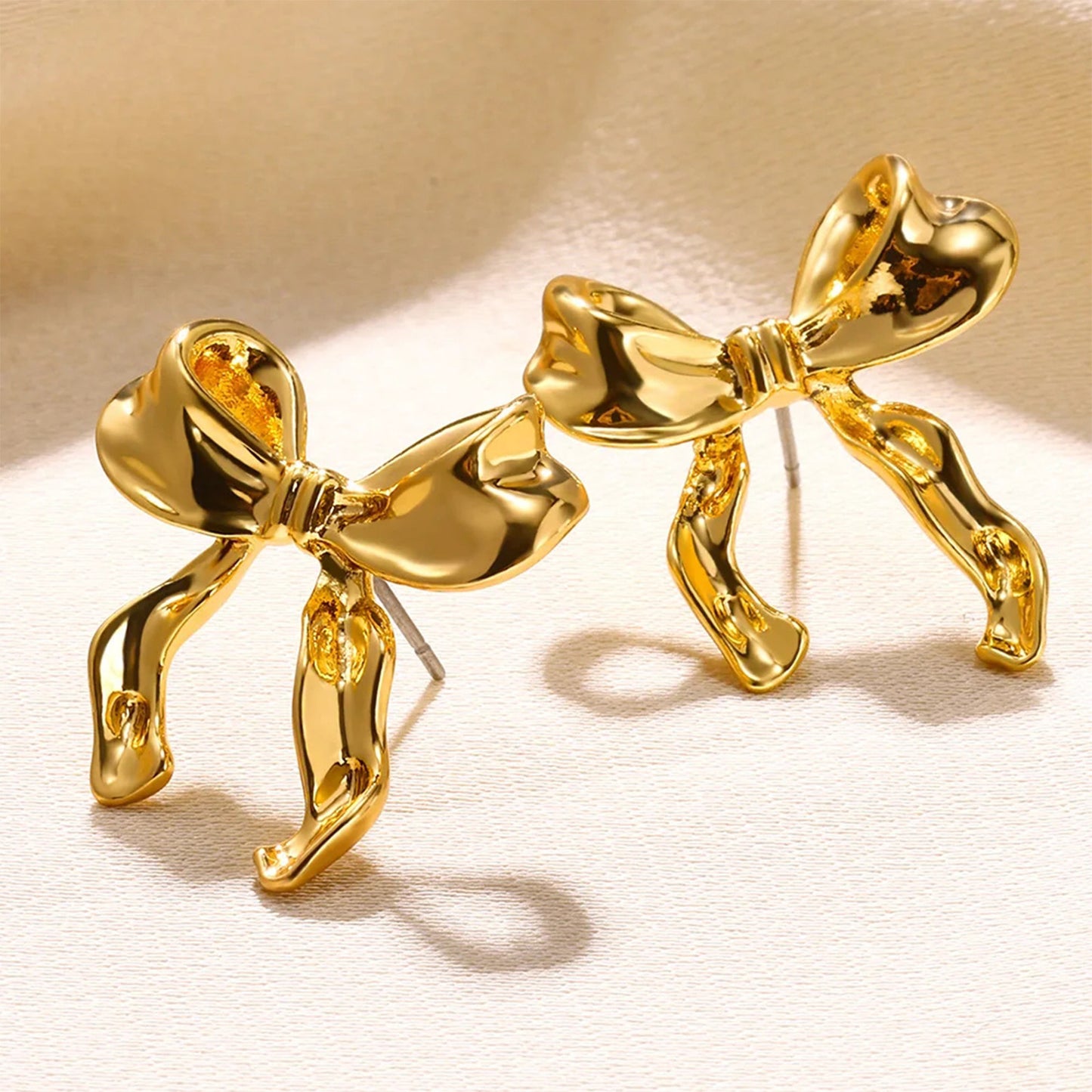 Bow Earrings Simple Style Fashionable And Versatile Earrings - ZA-ZOLA