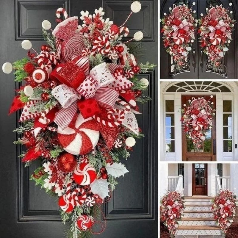 Christmas Upside Down Tree Decoration – Unique Door & Wall Decor for the Holidays - ZA-ZOLA