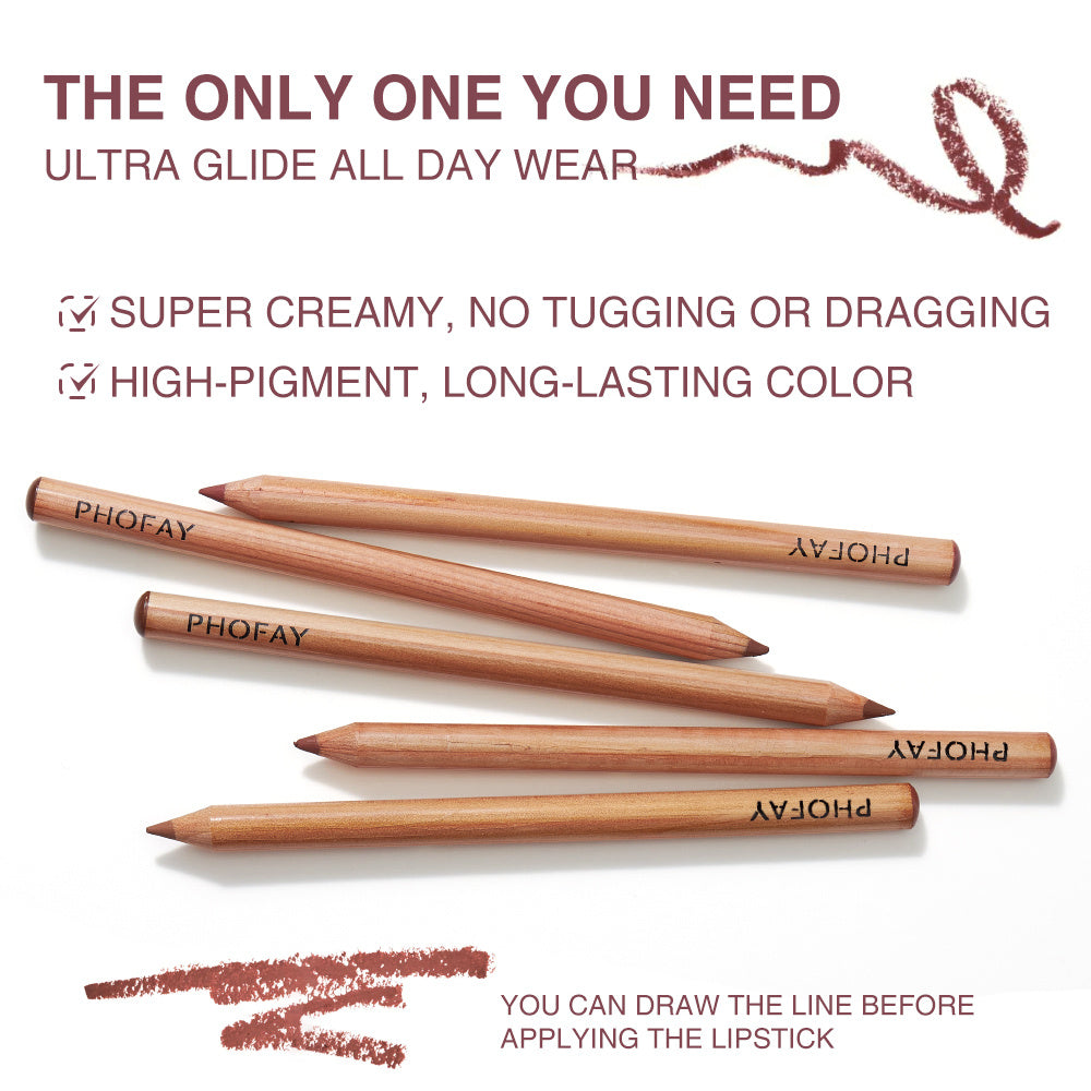 PHOFAY Nude Lipliner Kit – Define, Shape, and Enhance for Perfect Lips - ZA-ZOLA