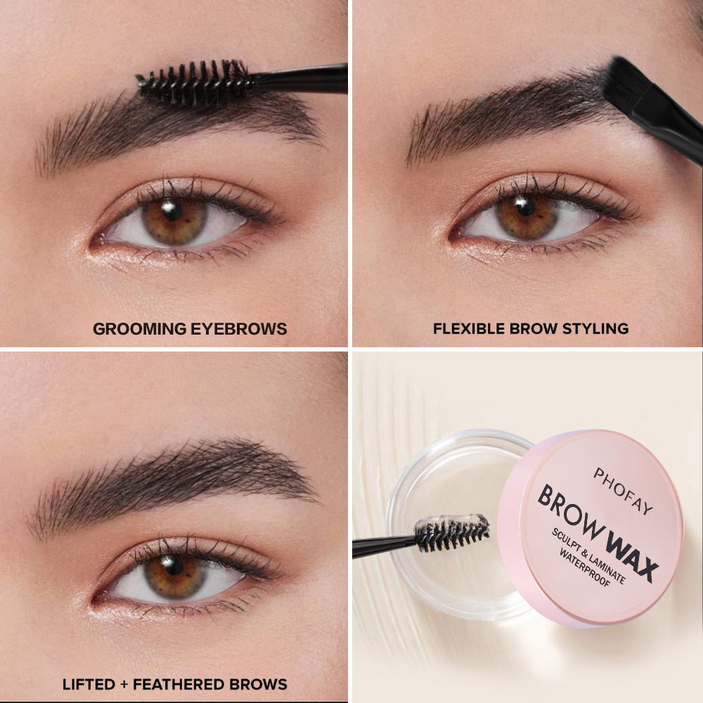 PHOFAY Sculpting Eyebrow Wax – Long-Lasting Hold, Shape & Define, Natural Finish - ZA-ZOLA