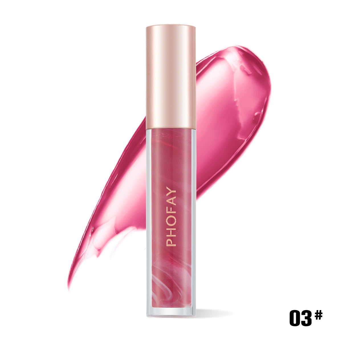 PHOFAY Rose Blooming Hydrating Lip Gloss – Moisturizing, Long-Lasting Shine - ZA-ZOLA